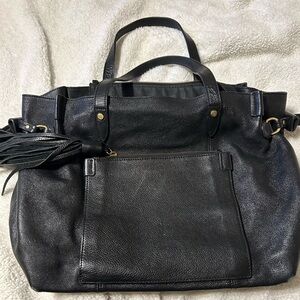 Massimo Dutti large purse/bag leather black